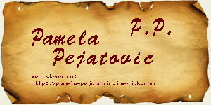 Pamela Pejatović vizit kartica